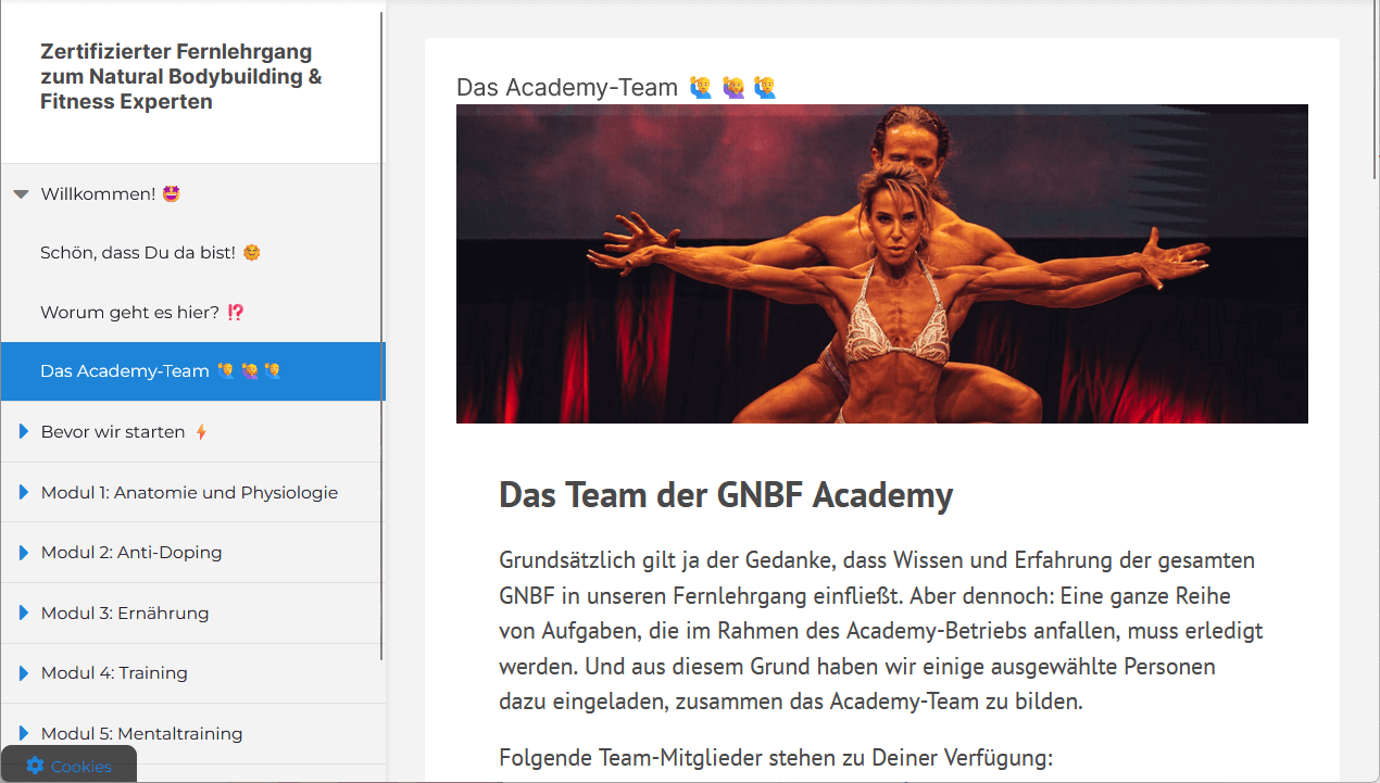 Screenshot des Online-Kurses